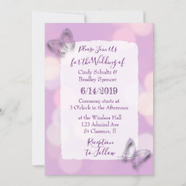 ラベかわいらしンダー結婚チョウ 招待状