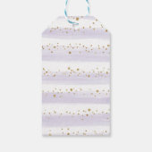 ラベかわいらしンパープル金ゴールドガーデンバラベビーガール ギフトタグ (裏面)