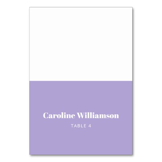 ラベはっきりしたンダーパープルタイポグラフィカスタムテーブル テーブルナンバー (正面)