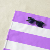 ラベエレガントスタイリッシュンストライプのモノグラム名 ビーチタオル (インサイチュ)