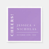 ラベエレガントミニマルンモダン結婚ズ スタンダードカクテルナプキン (正面)