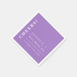 ラベエレガントミニマルンモダン結婚ズ スタンダードカクテルナプキン