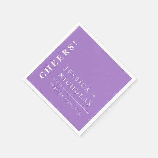 ラベエレガントミニマルンモダン結婚ズ スタンダードカクテルナプキン (角)