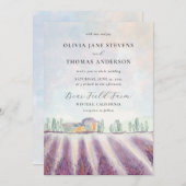 ラベエレガントモダンンダーの場を一つ結婚で 招待状 (正面/裏面)