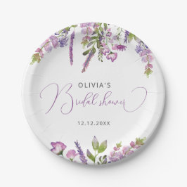 ラベエレガントモダンン素朴ブライダルシャワー ペーパープレート