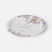 ラベエレガントモダンン素朴ブライダルシャワー ペーパープレート (アングル)