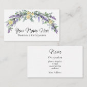 ラベエレガントンイエローのバラ植物園 名刺 (正面/裏面)