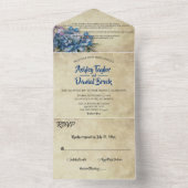 ラベエレガントンダカントリー結婚フローラ素朴ズ オールインワン招待状 (内側)