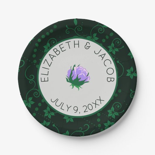 ラベエレガントンダカ結婚メリア ペーパープレート (正面)