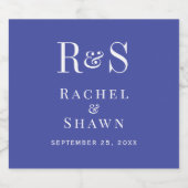 ラベエレガントンダシックモダンモノグラム結婚ズ スパークリングワインラベル (シングルラベル)