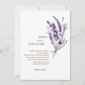 ラベエレガントンダシンプルーのフローラ結婚ズ 招待状 (正面)