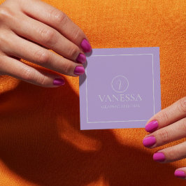 ラベエレガントンダモノグラムカスタム スクエア名刺