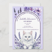 ラベエレガントンダーとホワイトキャット誕生日 招待状 (正面)