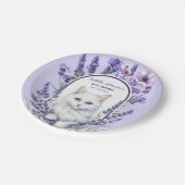 ラベエレガントンダーと猫誕生日 ペーパープレート (アングル)