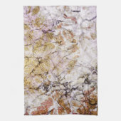 ラベエレガントンダーと金ゴールドグリッター大理石 キッチンタオル (縦)