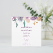 ラベエレガントンダーと金ゴールドフローラベビーシャワー 招待状 (スタンド正面)