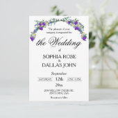 ラベエレガントンダーのバイオリエ結婚ット 招待状 (スタンド正面)