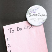 ラベエレガントンダーの水の色ありがとう結婚さん マグネット