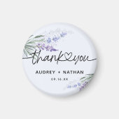 ラベエレガントンダーの水の色ありがとう結婚さん マグネット (正面)