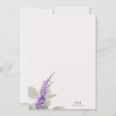 ラベエレガントンダーの緑のユーカリの結婚葉 招待状 (裏面)