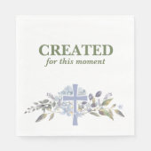 ラベエレガントンダーの花とクロス スタンダードランチョンナプキン (正面)