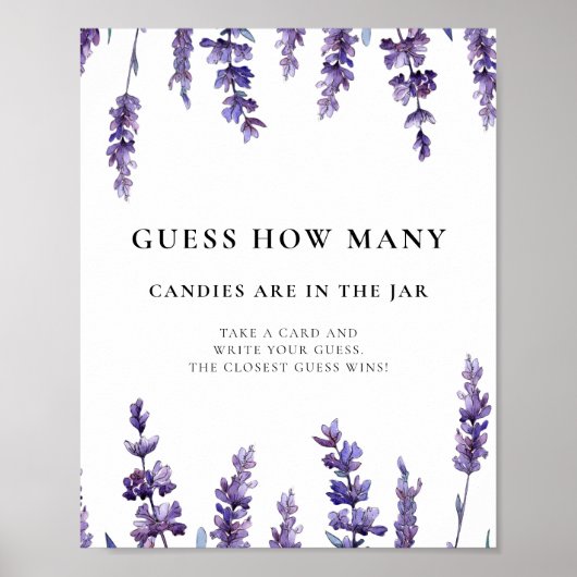 ラベエレガントンダーは赤ちゃんシャワーゲームの数を推測 ポスター (正面)