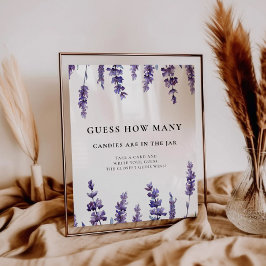 ラベエレガントンダーは赤ちゃんシャワーゲームの数を推測 ポスター