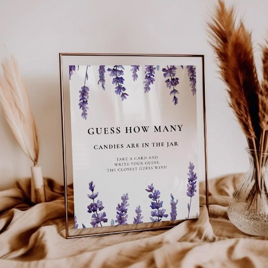 ラベエレガントンダーは赤ちゃんシャワーゲームの数を推測 ポスター