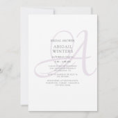 ラベエレガントンダーイニシャルブライダルシャワー 招待状 (正面)