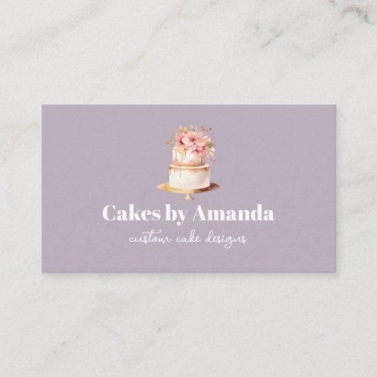 ラベエレガントンダーケーキと花模様ケーキ飾ズ 名刺 (正面)