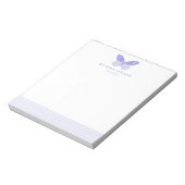 ラベエレガントンダーストライプ&バタフライメモ帳 ノートパッド (回転)