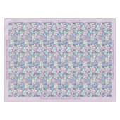 ラベエレガントンダーティール（緑がかった色）の葉葉のパーソナライズされた テーブルクロス (正面(横))