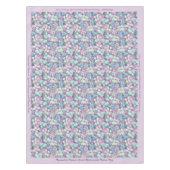 ラベエレガントンダーティール（緑がかった色）の葉葉のパーソナライズされた テーブルクロス (正面)