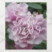 ラベエレガントンダーバラパーソナライズされたブライダルシャワー ワインラベル (シングルラベル)