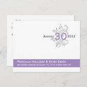 ラベエレガントンダーパープルグレイカスタマイズSaのスクロール 案内ポストカード (正面/裏面)