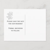 ラベエレガントンダーパープルグレイカスタマイズSaのスクロール 案内ポストカード (裏面)