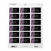 ラベエレガントンダーパープルバラモダンレタリング ラベル (フルシート)