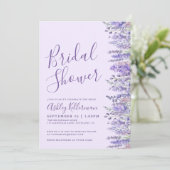 ラベエレガントンダーパープルフローラブライダルシャワー 招待状 (スタンド正面)