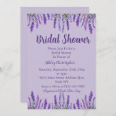 ラベエレガントンダーパープルブライダルシャワー 招待状 (正面/裏面)