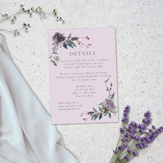 ラベエレガントンダーパープルボタニカルガーデン エンクロージャーカード