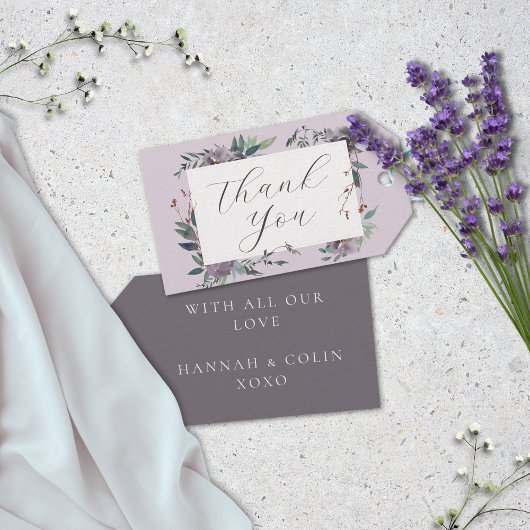 ラベエレガントンダーパープルボタニカルガーデン ギフトタグ