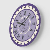 ラベエレガントンダーパープルヴィンテージ壁時計 ラージ壁時計 (傾斜)