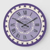 ラベエレガントンダーパープルヴィンテージ壁時計 ラージ壁時計 (正面)