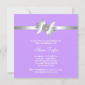 ラベエレガントンダーパープル15th誕生日パーティー 招待状 (裏面)