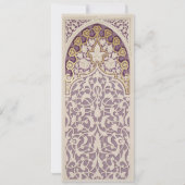 ラベエレガントンダーフェイクと金箔イスラム結婚ズ 招待状 (裏面)