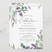 ラベエレガントンダーフローラお祝い 招待状 (正面/裏面)