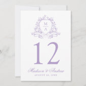 ラベエレガントンダーフローラク結婚レストの表番号 招待状 (正面)