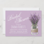 ラベエレガントンダーフローラジャルパープルブライダルシャワー 招待状 (正面)