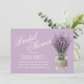 ラベエレガントンダーフローラジャルパープルブライダルシャワー 招待状 (スタンド正面)