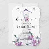 ラベエレガントンダーフローラドレ結婚ス 招待状 (正面)